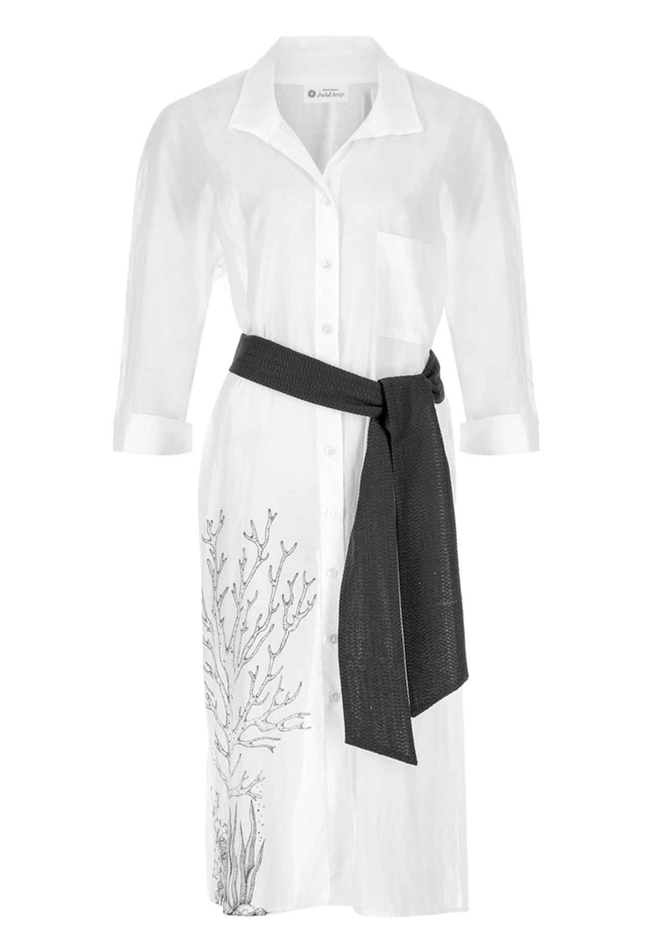 Coral Maxi Shirt Dress