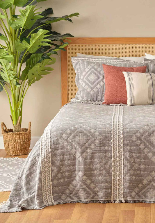 Nakish Bed Spread Charcoal