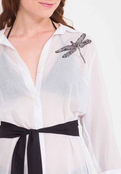 Dragonfly Midi Shirt Dress