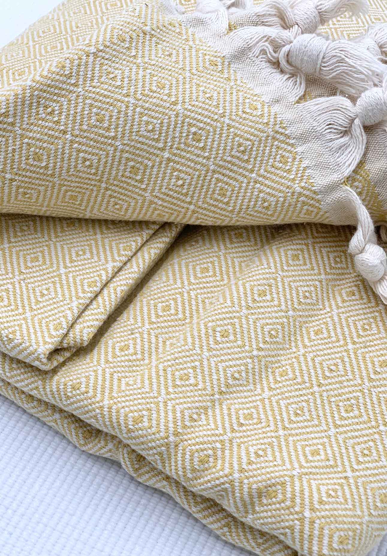 Dalyan Throw Mustard